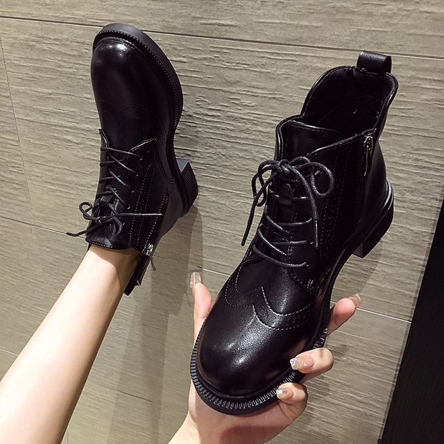 ブーツオータムレッドスタイルスタンダード レトロ 靴 シューズ 秋物 フェイクシューズ17058974850