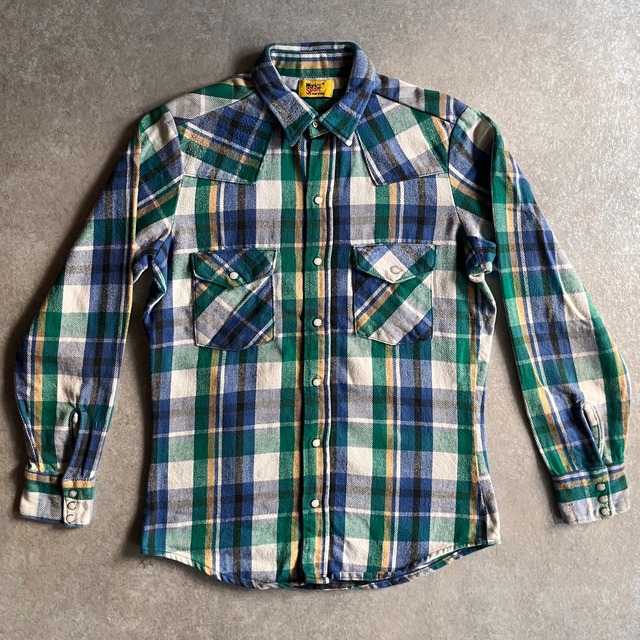 1990s  Work Sport   L/S Western Flannel Shirt   M   Made in USA