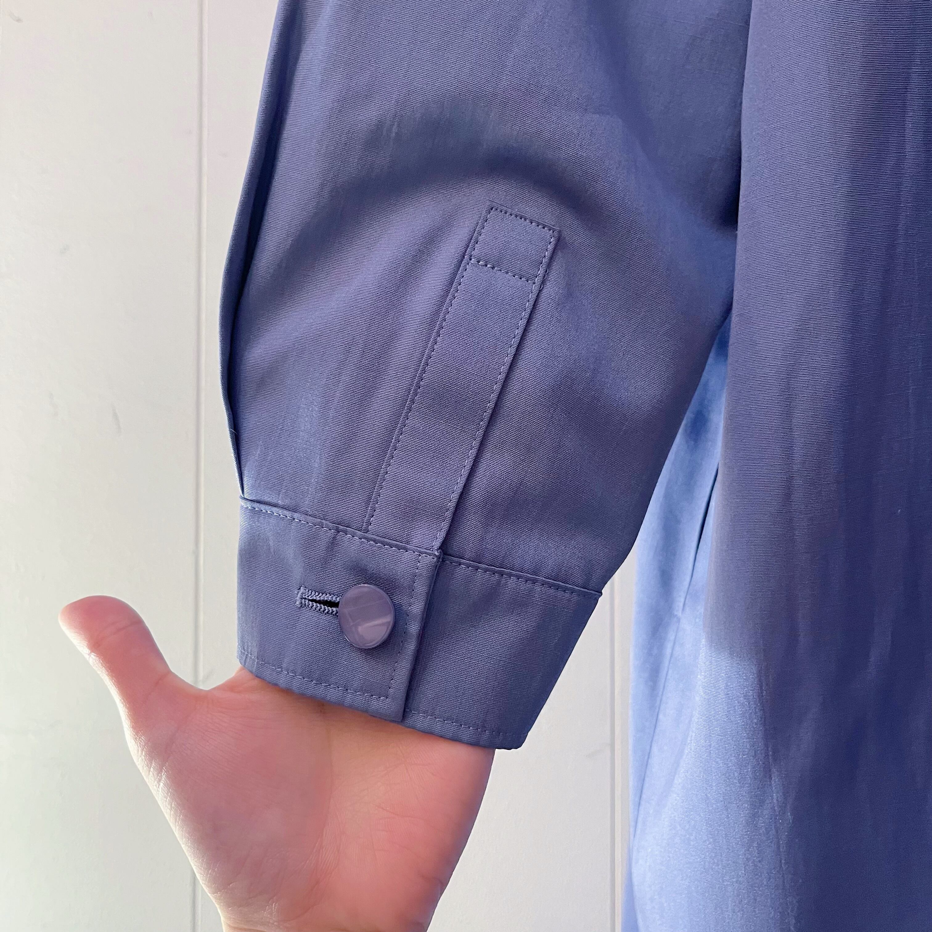 blue lavender spring coat