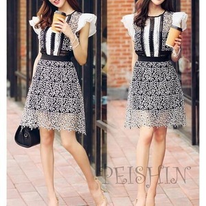 ★送料無料★7号（S）☆スタイリッシュレ－スワンピ(OPN3411)