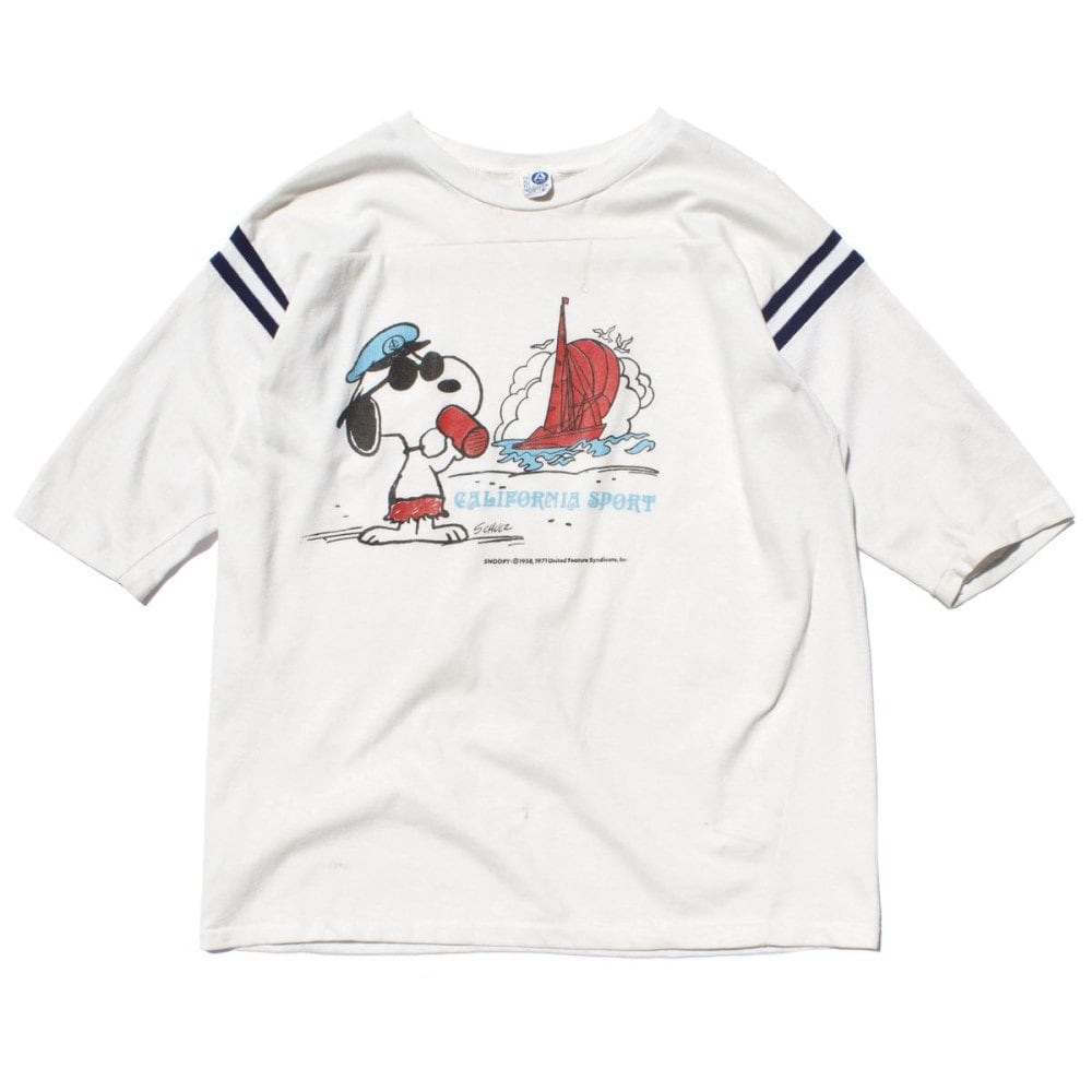 Snoopy Vintage Football T-shirt [CALIFORNIA SPORT] [ARTEX Late