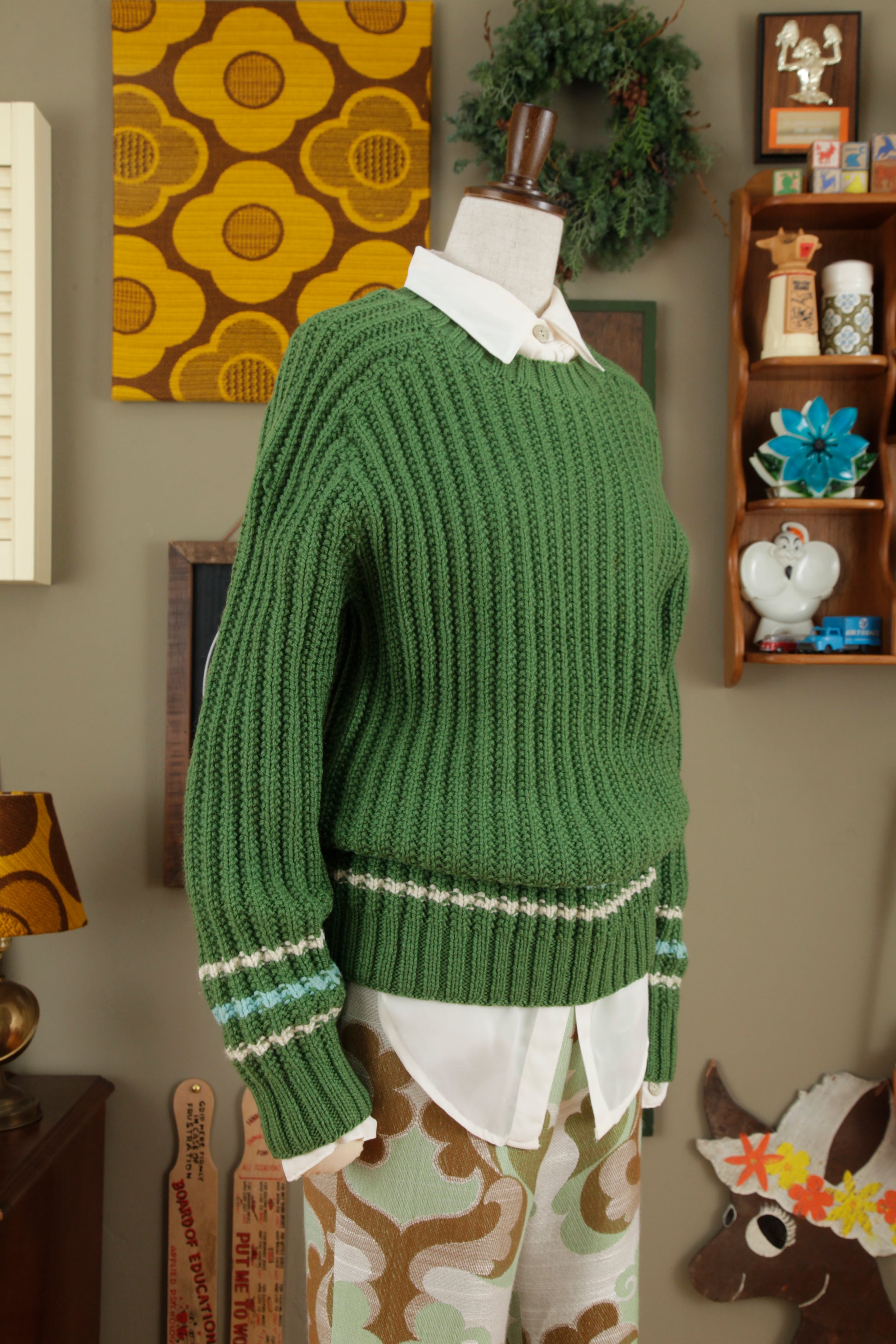 1960s-1970s Wool rib knit sweater