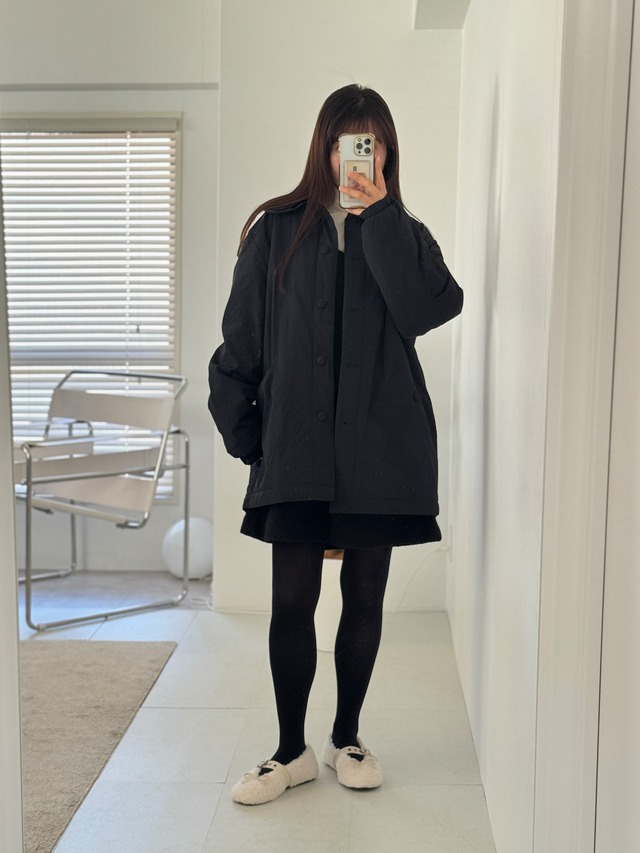 (即納) LIFFEY / Pebble padded half coat