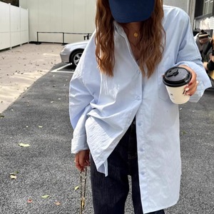 Loose simple big shirt　2colors　RW0855