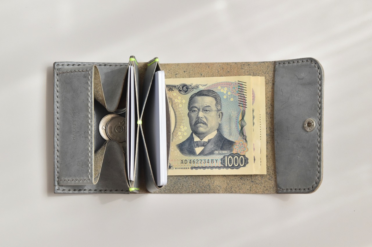 POPUP wallet "燦" / gray・画像6