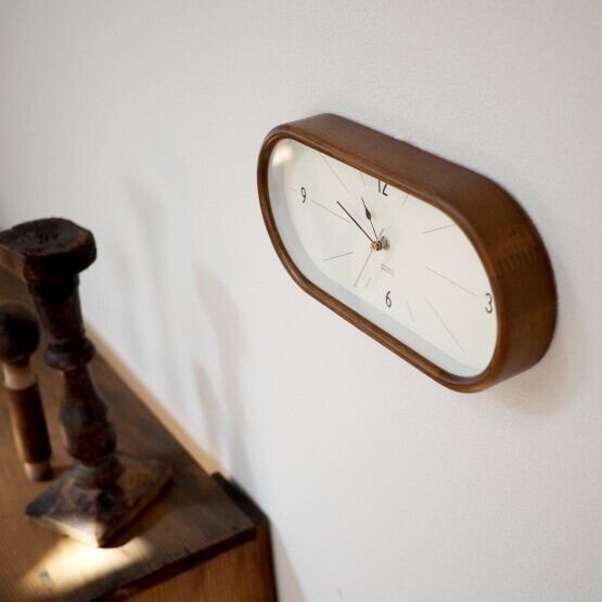 時計】Curva クルヴァ/ブラウン | ジーフラットインテリアショップ