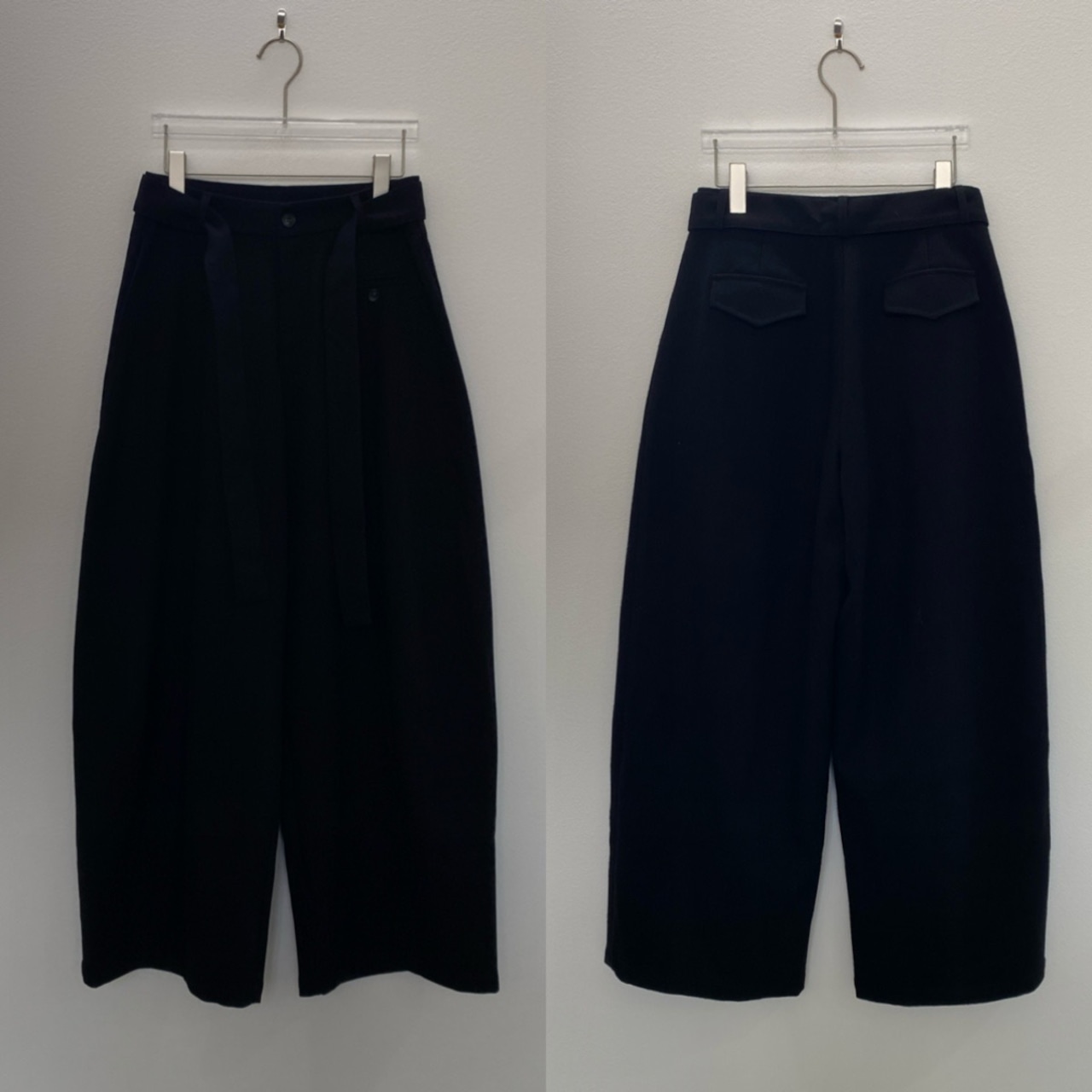 Tie belt wide curve PT/black
