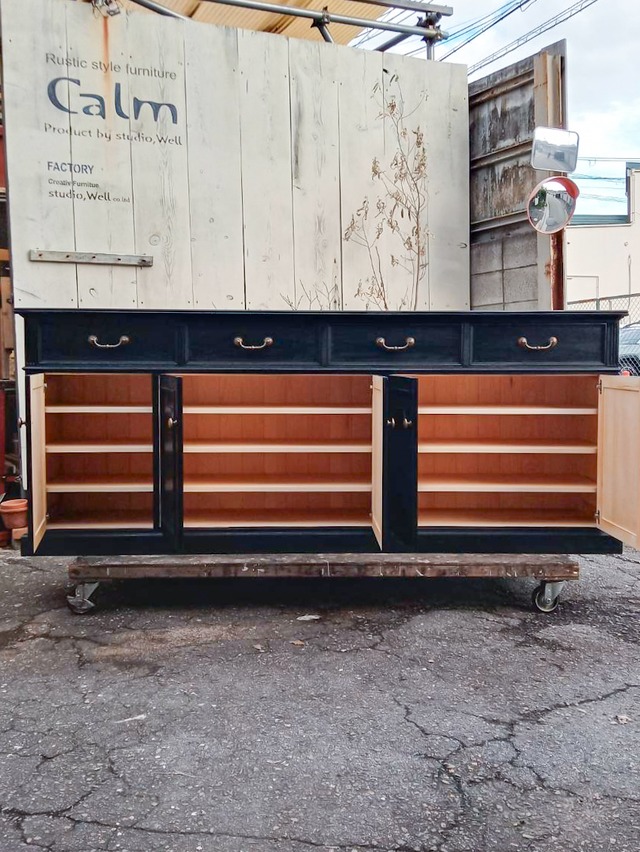 輸入住宅向けオーダーメイド靴箱 5dr4dw （シューズボックス・アンティーク調）W2200