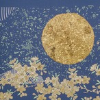 №R0515  黒桜兜　大鍬形桜付 収納 紺シルキー 波に太陽に桜 thumbnail 8