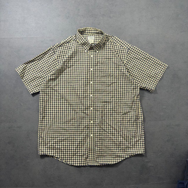 L.L.Bean S/S plaid shirt XL 古着