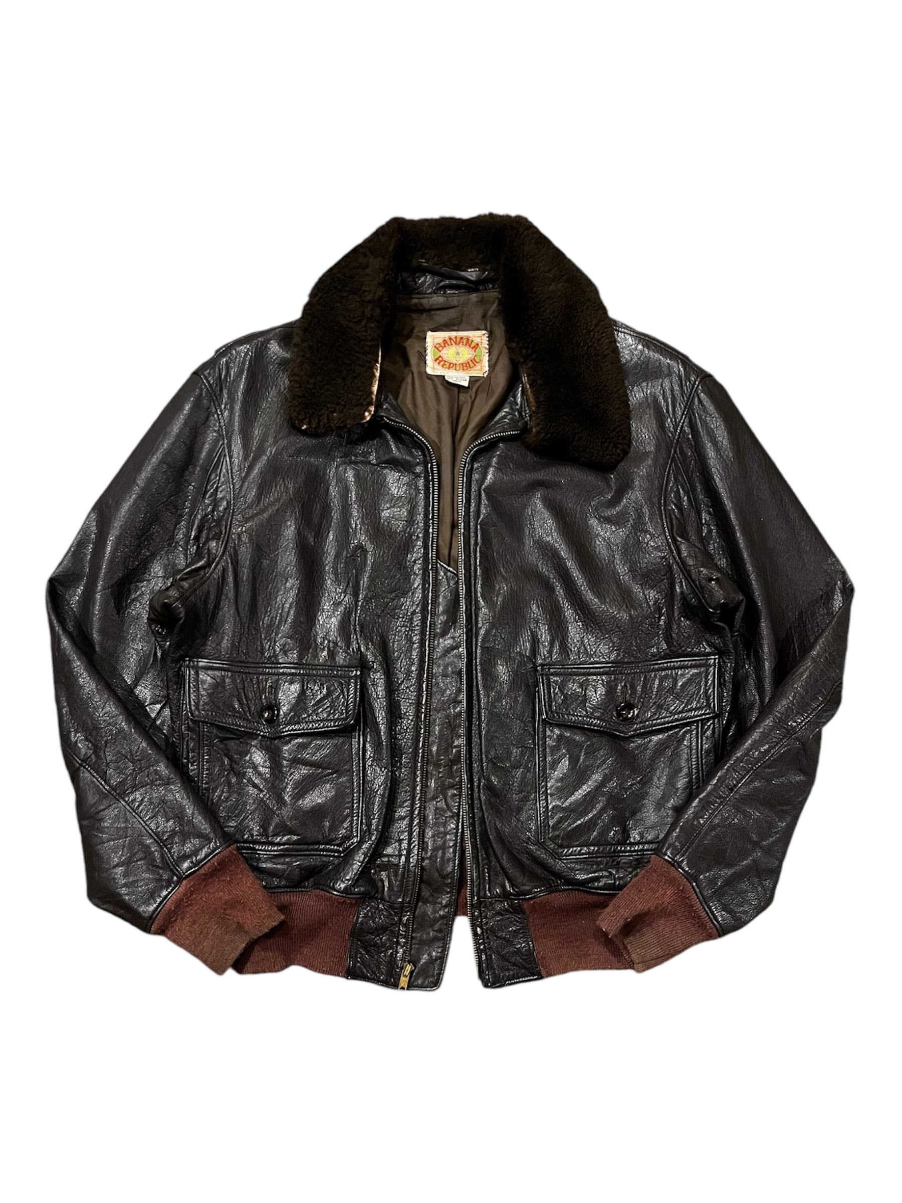 80s Banana Republic G-1 Type Flight Jacket Detachable Sherpa 80s Banana Republic G-1 Type Flight Jacket Detachable Sherpa