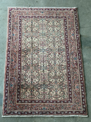 【送料込み】Kayseri カイセリ デッドストック 花模様 未使用品 ヴィンテージラグ TRB4597