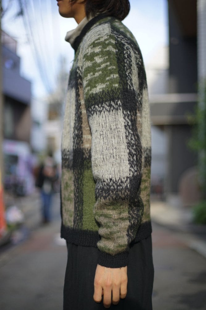 VAN HEUSEN] Vintage Mohair Wool Zip-up Cardigan [1960s-] Vintage