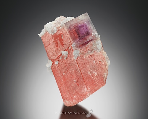 ロードクロサイト / フローライト【Fluorite on Rhodochrosite】アメリカ産