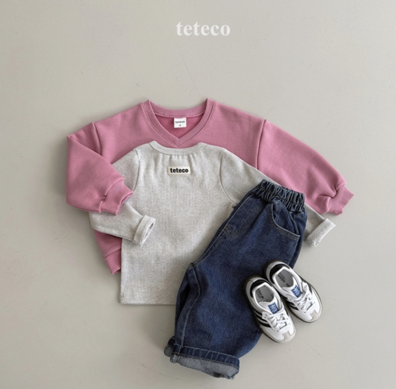【取寄】teteco ブイネックMTM｜秋服｜韓国子供服｜ 26/AT