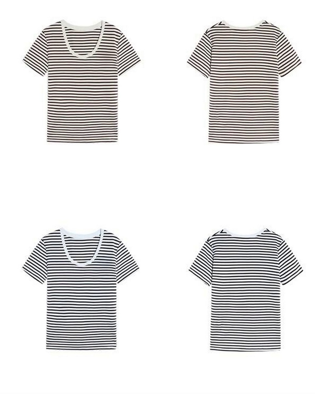 UネックボーダーTシャツ 2color A0253 - 20