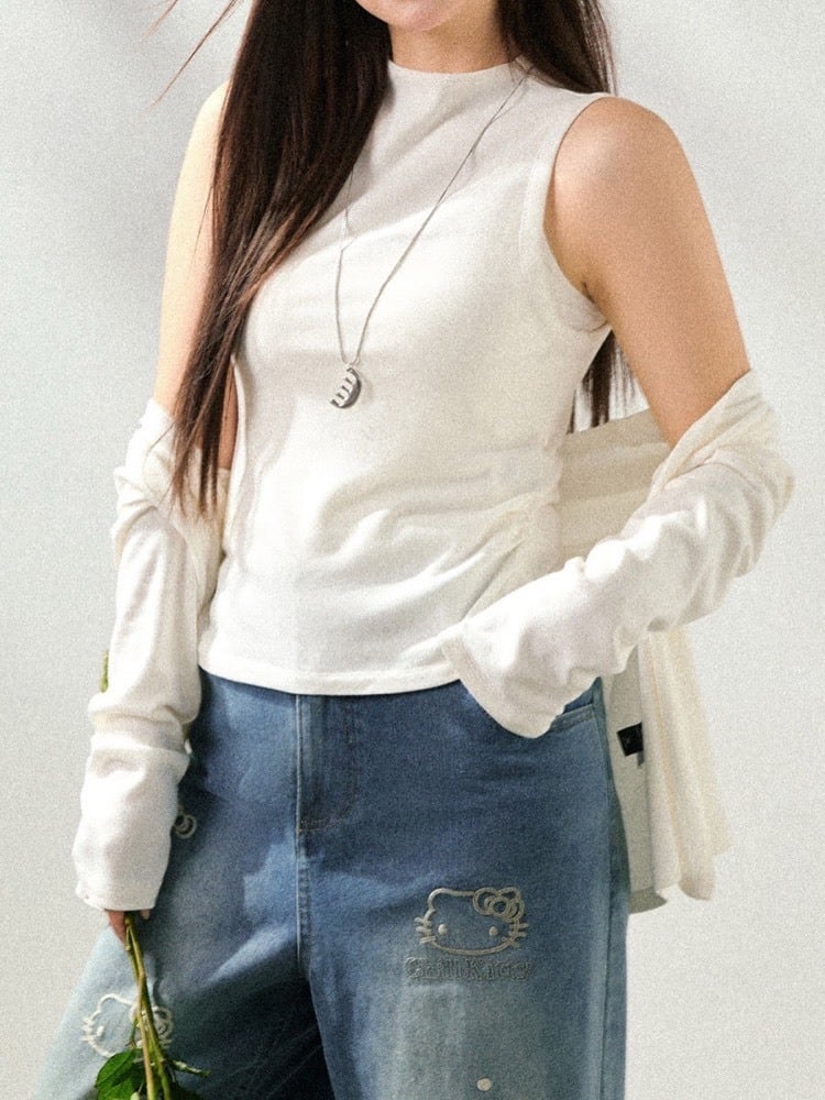 素肌感をきれいに魅せる カーディガン×ハイネックセット 大人可愛い おしゃれ トレンド きれいめ こなれ感 体型カバー 大きいサイズ 韓国 CH11461