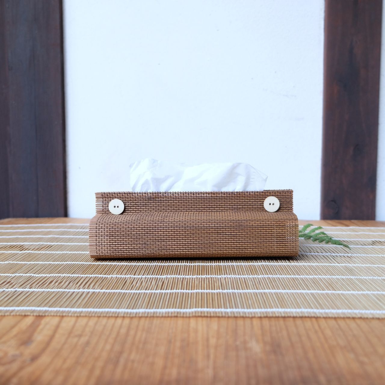 【すだれティッシュケース】 豆絞り BR