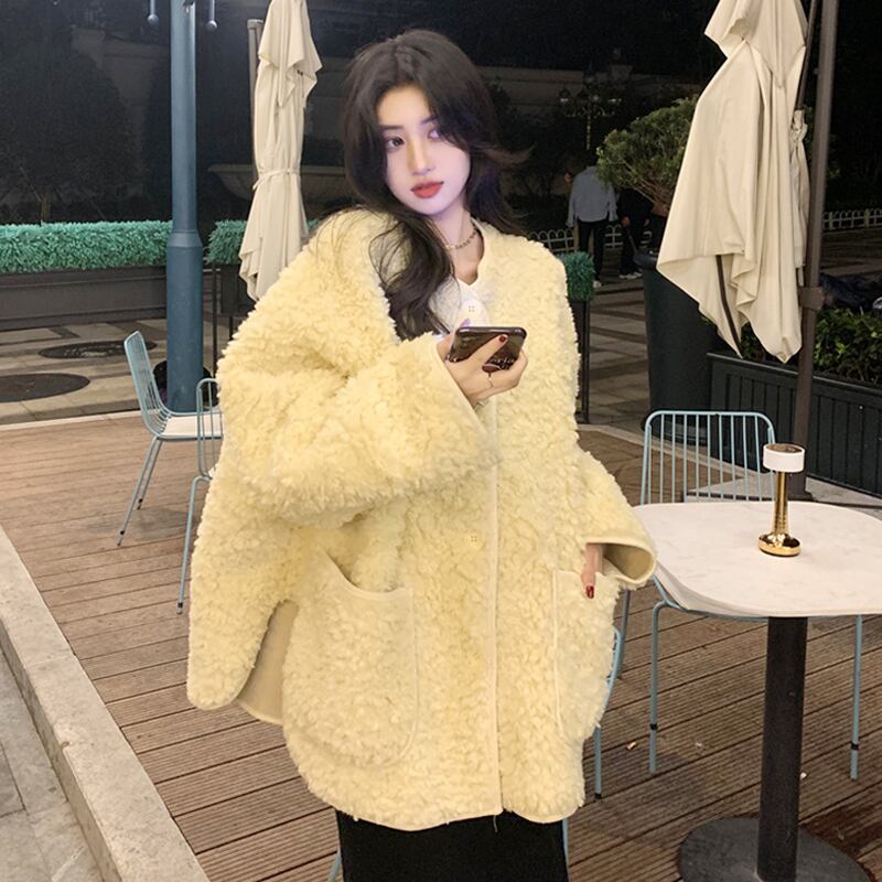 イエローウールコート オータムウィンタースタンダード レトロ 秋物 冬物 スーパーモール98946494516