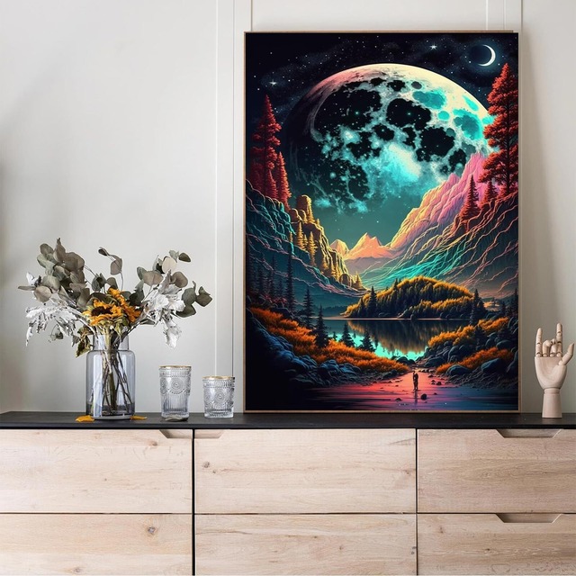 LUYLOM ダイヤモンドアートペインティングキット ダイアモンドビーズ絵画 5D モザイクアート ビーズアート ハンドメイド 全面貼り付けタイプ ビーズアート DIY