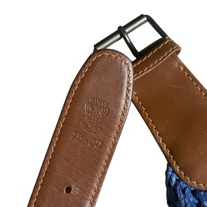 vintage GUCCI leather × mesh belt
