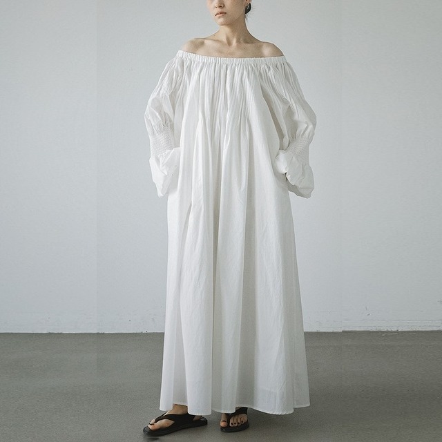 Retro Puff Sleeve Long Volume ワンピース [26010427]