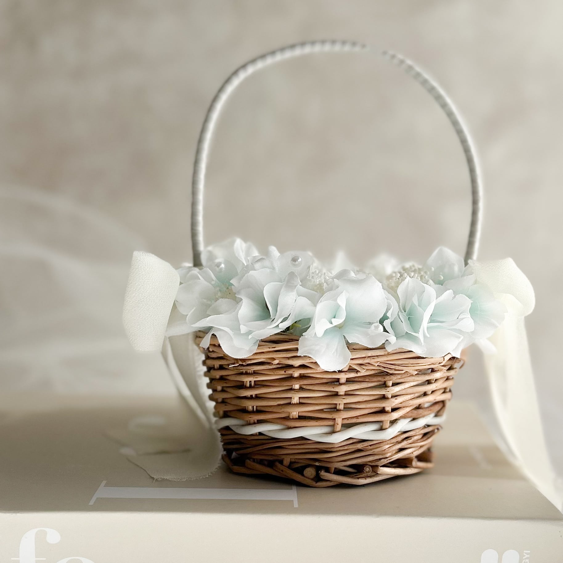 Ribgpillow circle （waterblue）