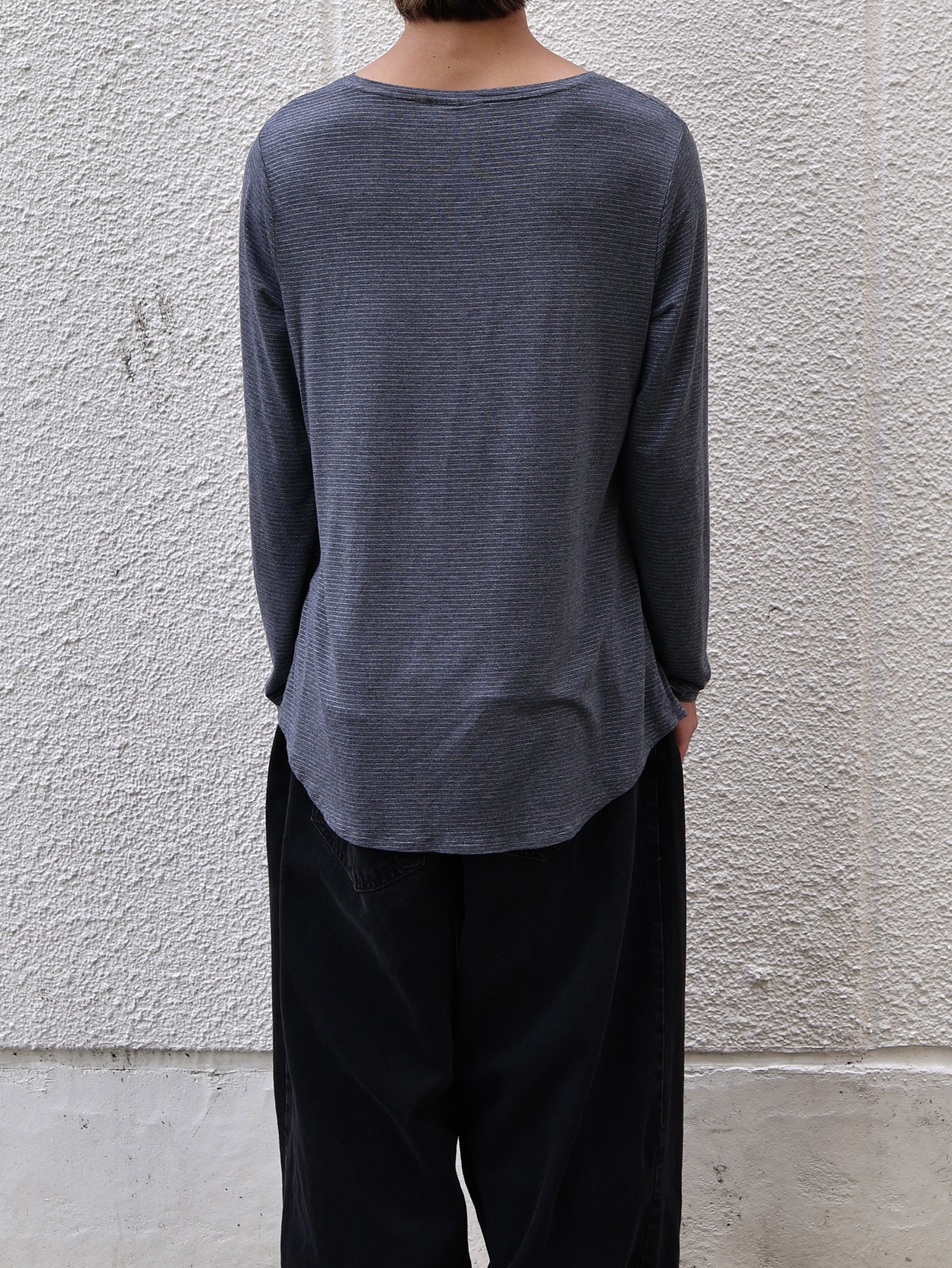glitter border long sleeve top