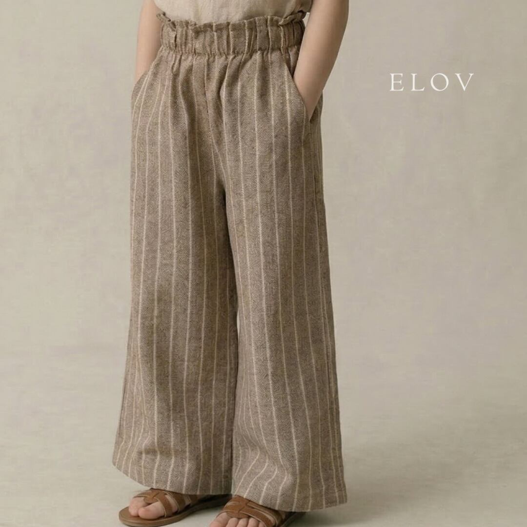 【予約】Linen Wide Pants / elov&monpetitbebe