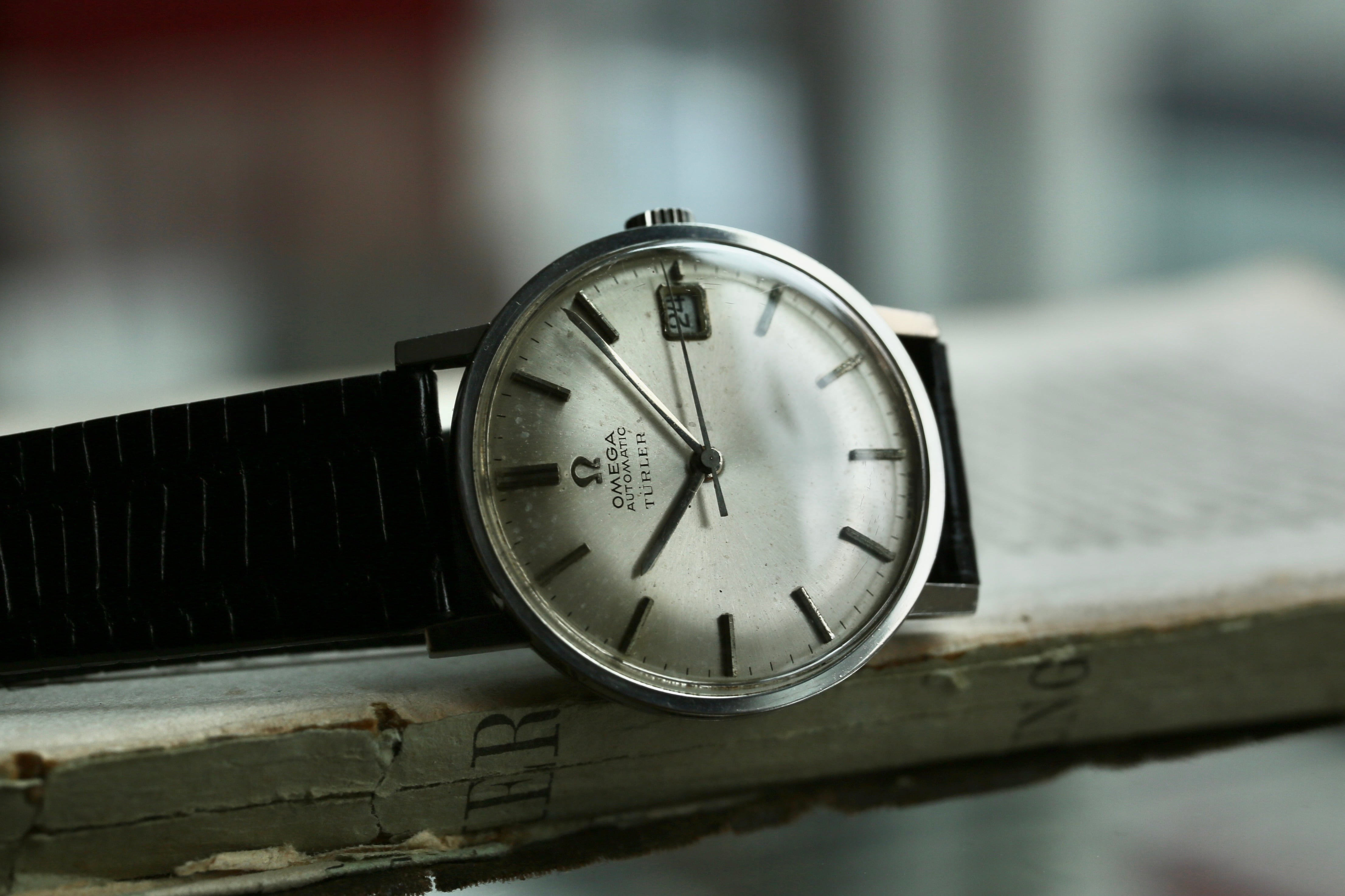 【OMEGA】 1963年製 オメガ『ノンネーム』 TURLER(チューラー)別注 ミッドセンチュリースタイル バーインデックス 自動巻きデイト メンズ / Vintagewatch / Non name / Cal.562