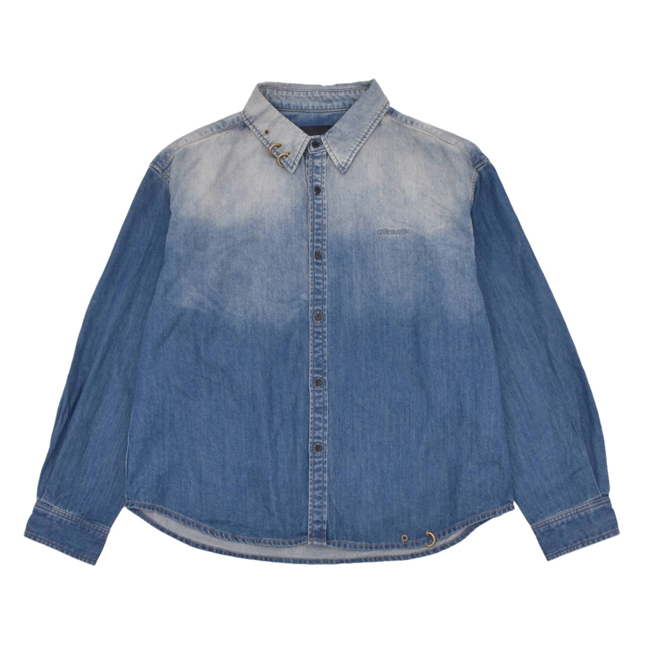 【WE11DONE】INDIGO BLUE PIERCED DENIM SHIRT - 5