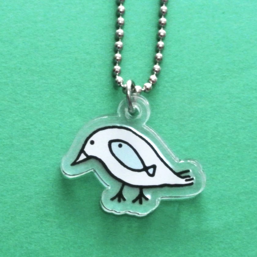 鳥・魚/ねこぜちゃん》 ミニアクリルキーホルダー クリア チャーム