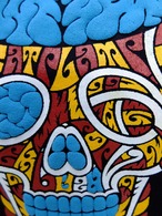 紳士なスカルのハンサムTシャツ C/#ジェントルマンブラック