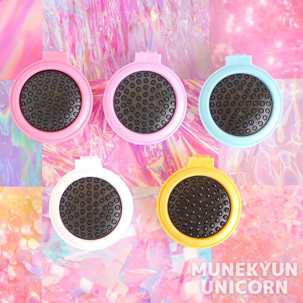 #L068 【1個/1pc】マカロンカラー コンパクト型ブラシ/ Macaron-colored compact brush
