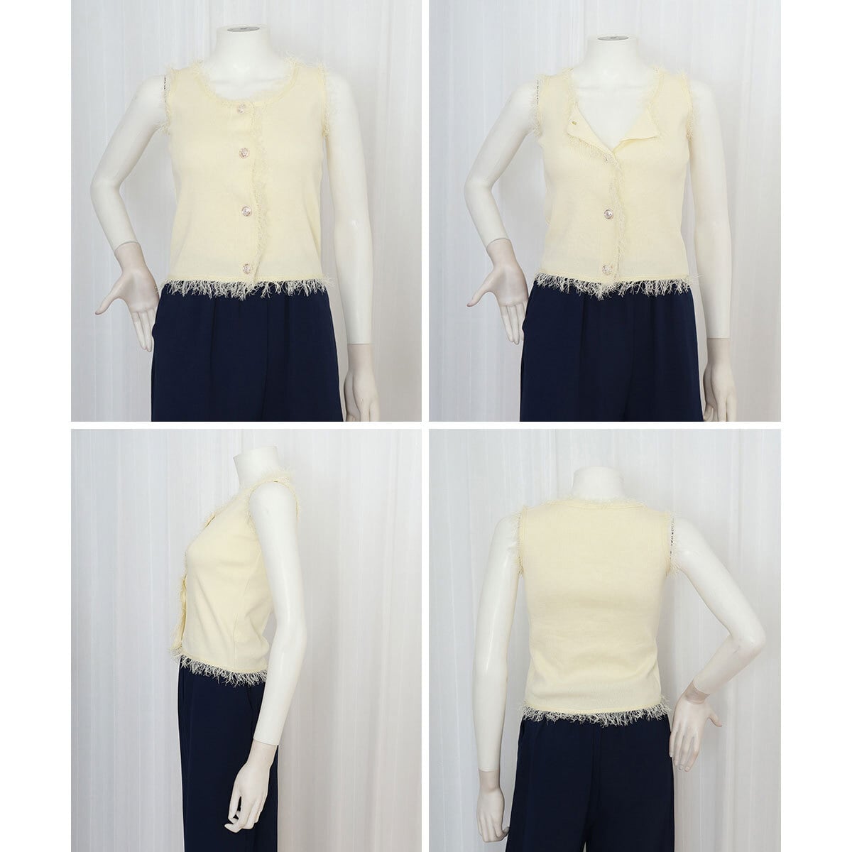 ニット ベスト フリンジ ノースリーブ レディース 春夏 韓国 きれいめ 大人 かわいい カジュアル 重ね着 レイヤード 薄手 トップス 大人可愛い 大人女子