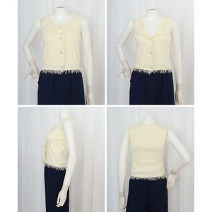 ニット ベスト フリンジ ノースリーブ レディース 春夏 韓国 きれいめ 大人 かわいい カジュアル 重ね着 レイヤード 薄手 トップス 大人可愛い 大人女子