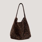 Leopard Print Canvas Tote, Relaxed Style Large Shoulder Bag (ME307)