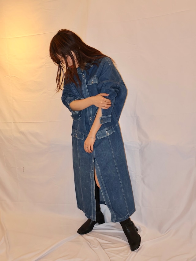 denim long jacket【1630】