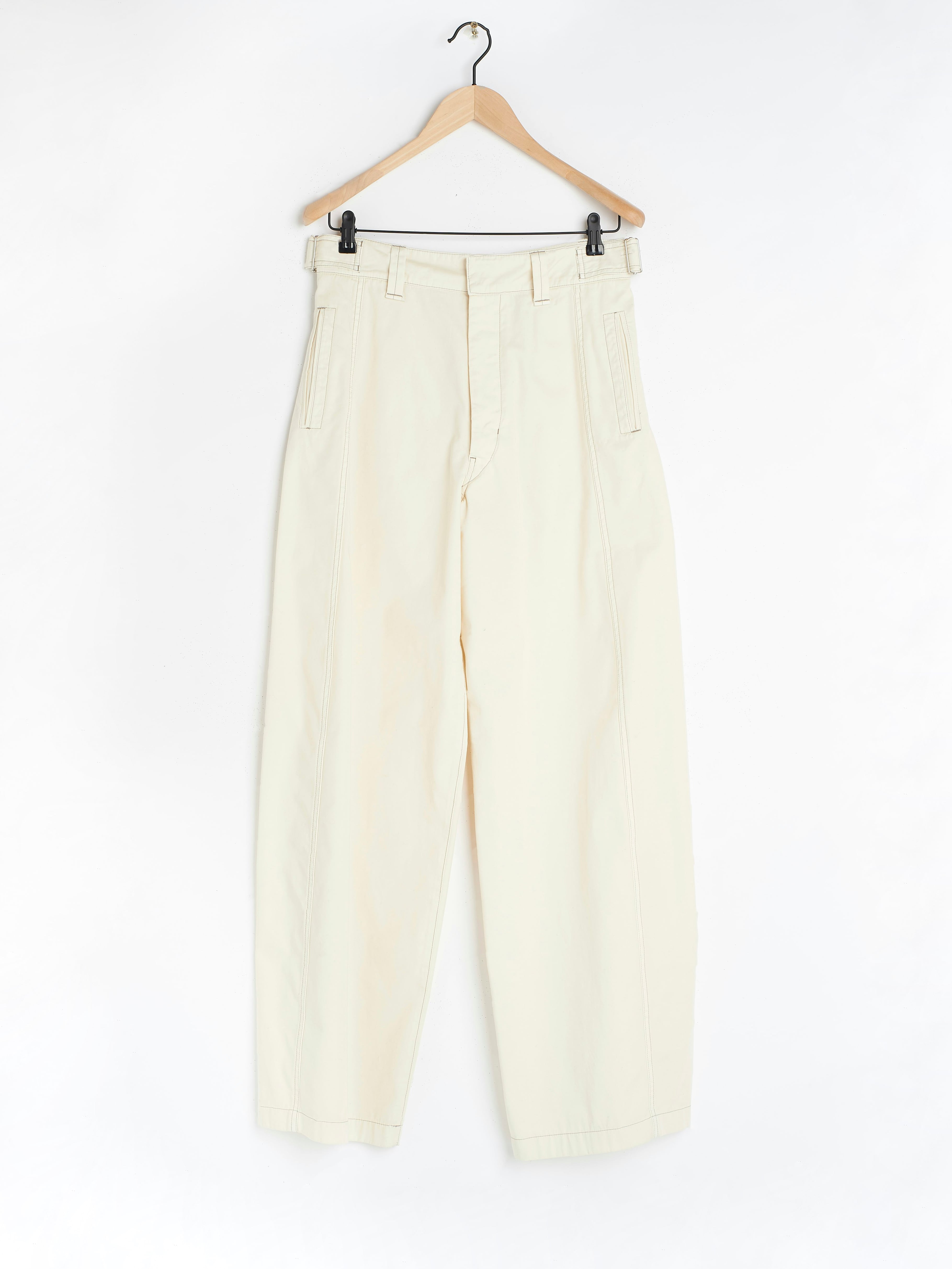 【LEMAIRE】MAXI CHINO CLAY WHITE サイズ48 BPS LEMAIRE MAXI UTILITY PANTS LIGHT CREAM PA1249 LF1481 | BEST