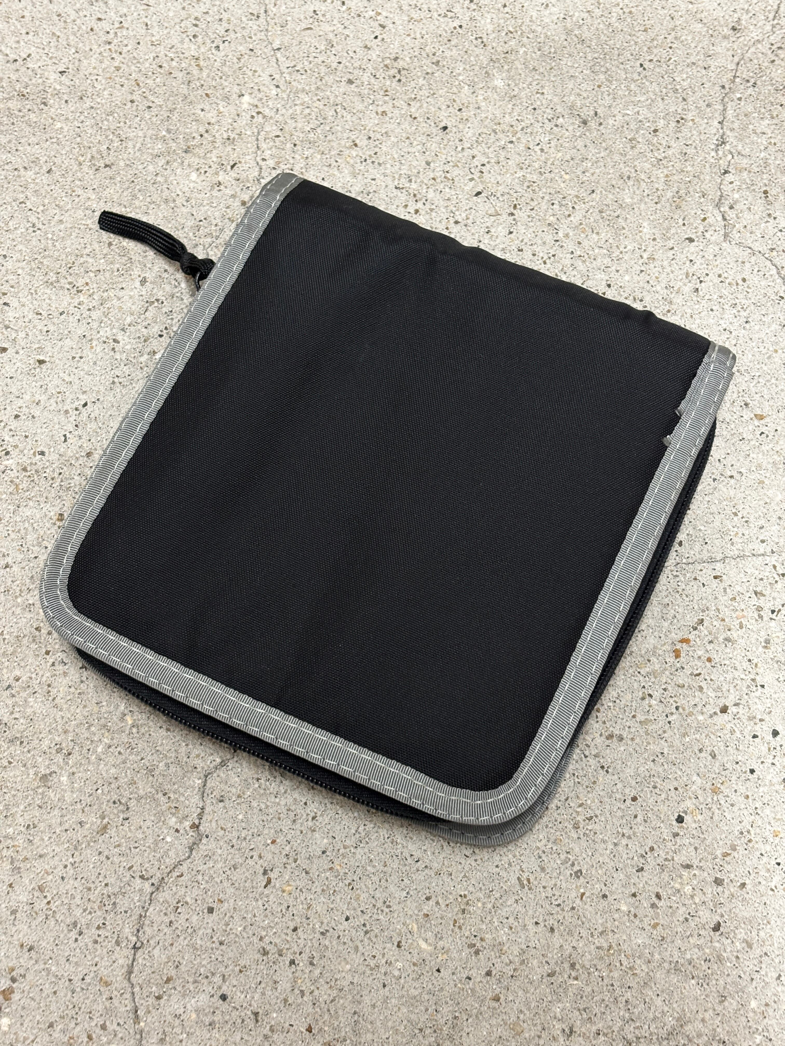90～00s OLD STUSSY/CD Case/CDケース/DVD/刺繍ロゴ/ブラック/グレ