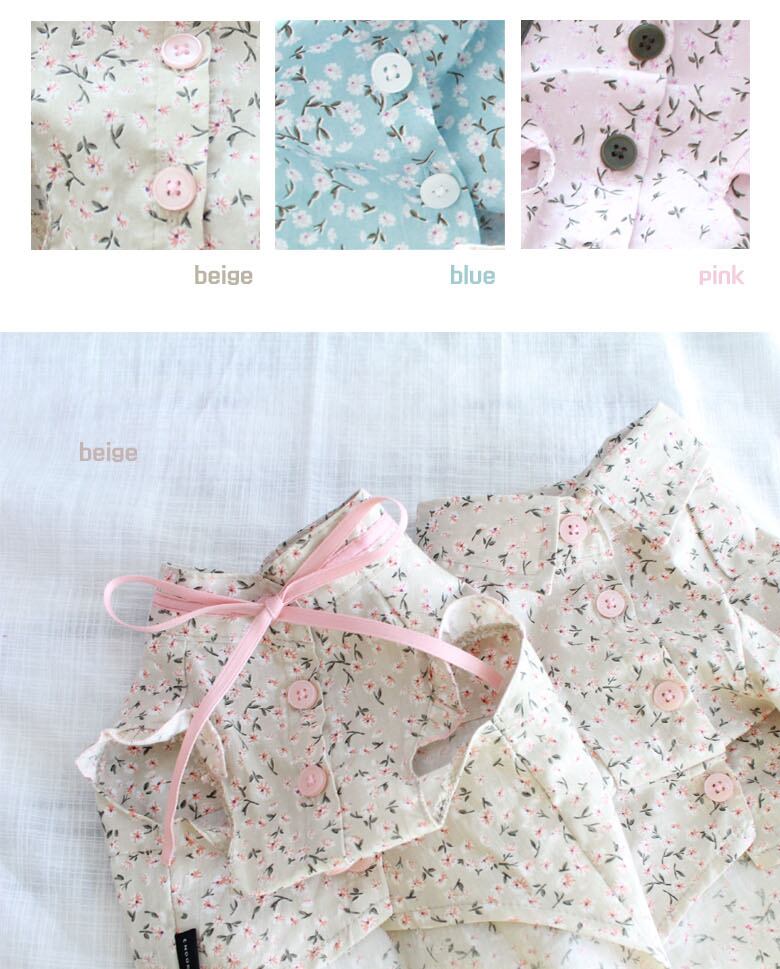 flowerブラウス S ~ 2XL 3color  /  犬服 新作 春夏 ドッグウェア ペット洋服 犬 服 お揃い 可愛い お出かけ top72