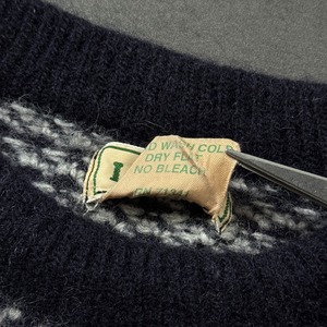 80s L.L.Bean bird's eye knit M相当 古着