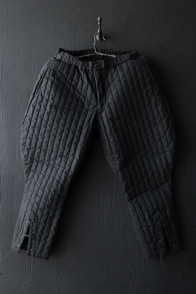 BLACK SIGN/ブラックサイン　Oiled Quilting Athletic Breeches / Oiled Black　BSFP-23501BLK