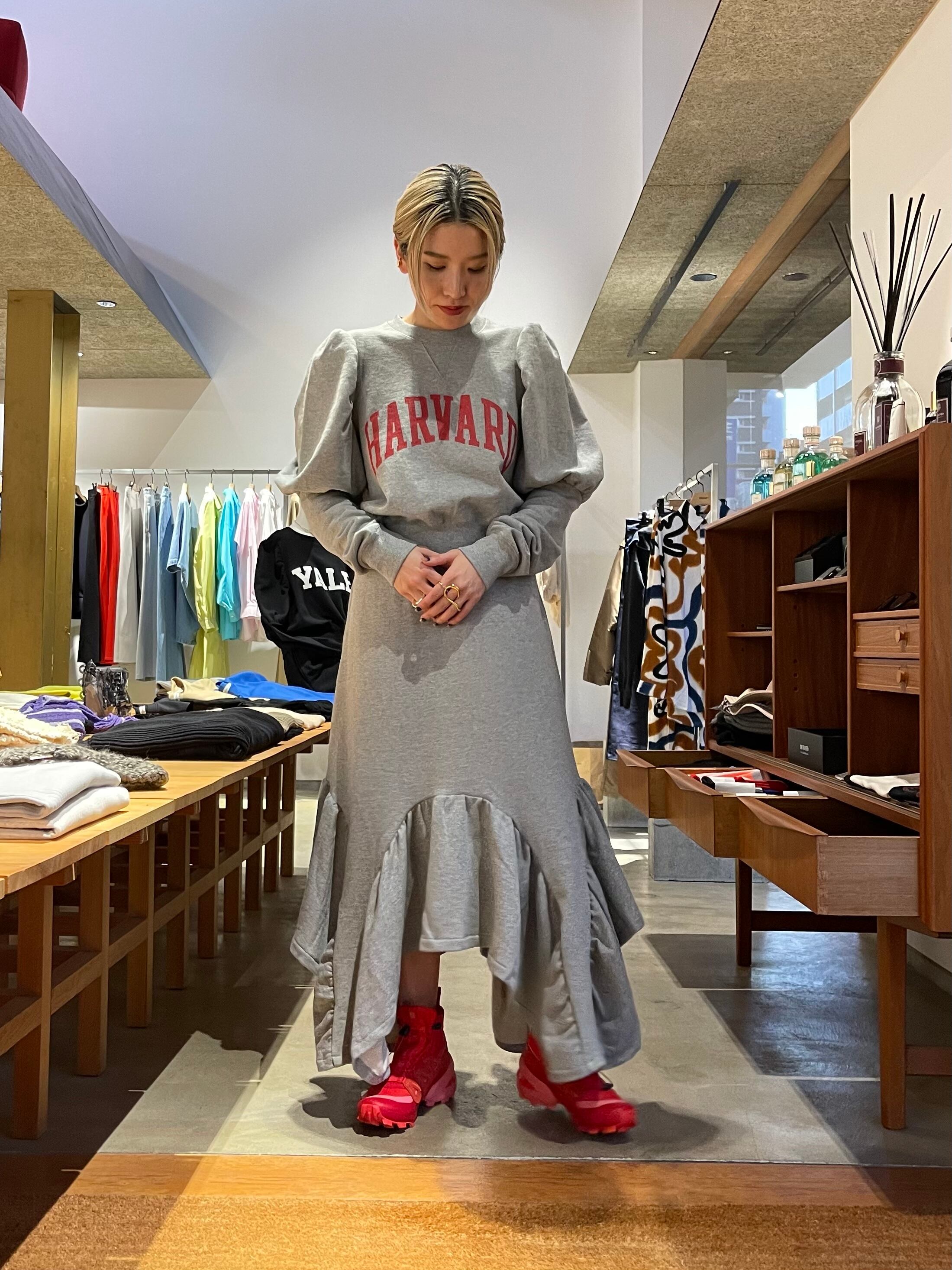 素材コットン100%【23SS】NONTOKYO / EASY FLARE SWEAT SKIRT