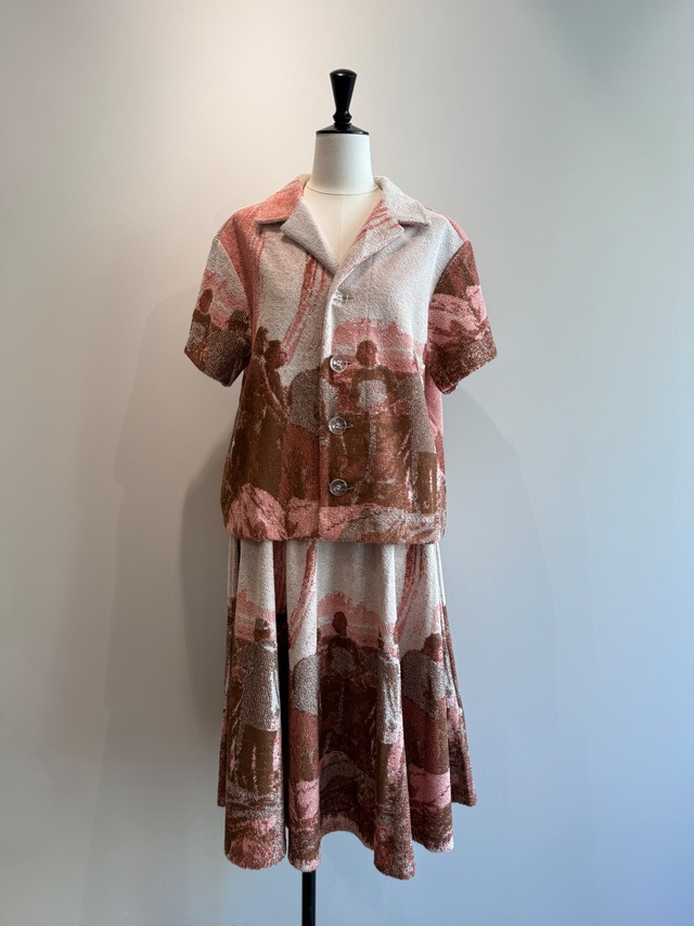 jonnlynx/JL226-CT1107	 pile jacquard skirt
