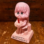 メッセージドール　W&R BERRY　HAPPY BIRTHDAY ピンク　シリースカルプス　1972年 D-459
