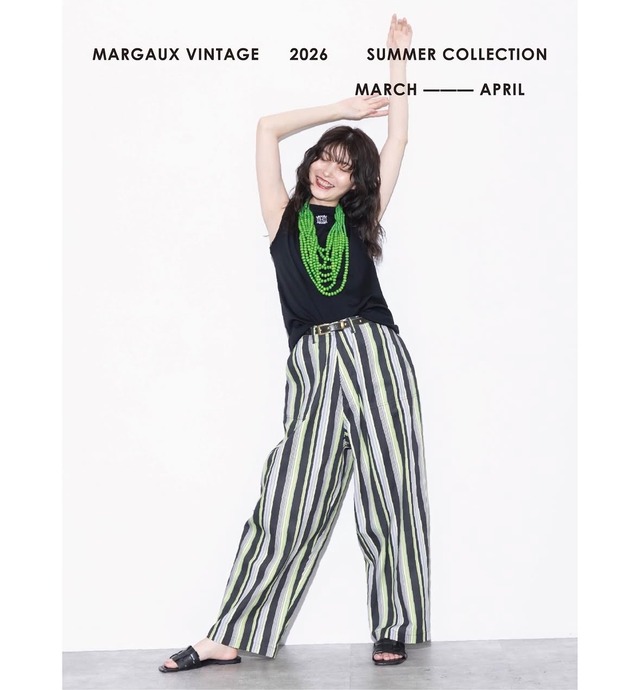 【MARGAUX VINTAGE】マルチストライプパンツ