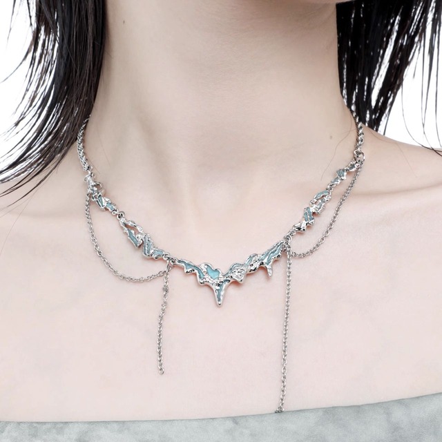 Star motif layered necklace C1253