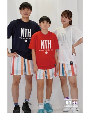 BASIC NTH TEE color White×Light grey