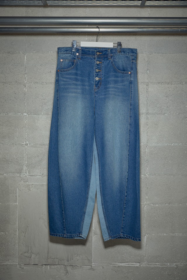 3D DENIM PANTS : BLUE